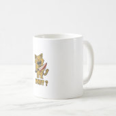 Cat what _ Grappige griezelige kat met mes Koffiemok (Voorkant rechts)