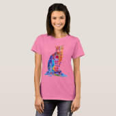 Cat Whimsical Art T-shirt (Voorkant volledig)