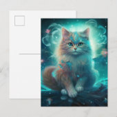 Cat Whimsical Fantasy Art Briefkaart (Voorkant / Achterkant)