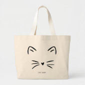 Cat Whiskers Grote Tote Bag (Voorkant)