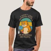 Cat Whisperer Drinking Coffee Caffeine Drinker T-shirt (Voorkant)