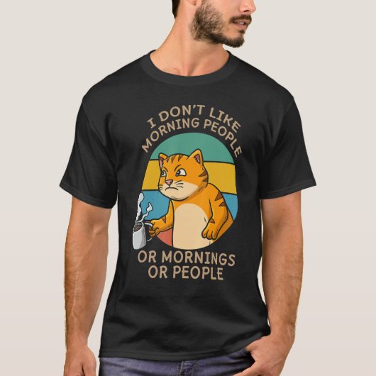 Cat Whisperer Drinking Coffee Caffeine Drinker T-shirt (Voorkant)