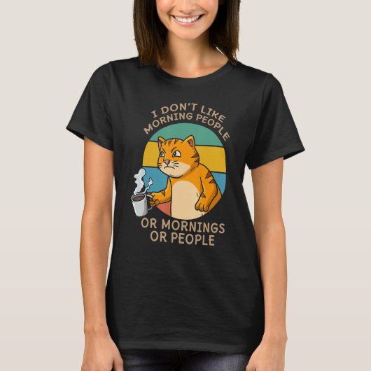 Cat Whisperer Drinking Coffee Caffeine Drinker T-shirt (Voorkant)