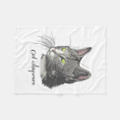 Cat Whisperer Fleece Deken (Voorkant (Horizontaal))