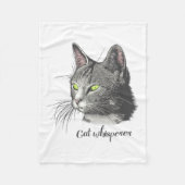 Cat Whisperer Fleece Deken (Voorkant)