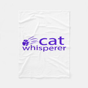 Cat Whisperer T Shirt cadeau voor kattenliefhebber Fleece Deken