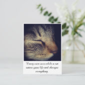 Cat White quote op Briefkaart (Staand voorkant)