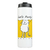 Cat wil een feestje! grappige kat thermosbeker (Voorkant)