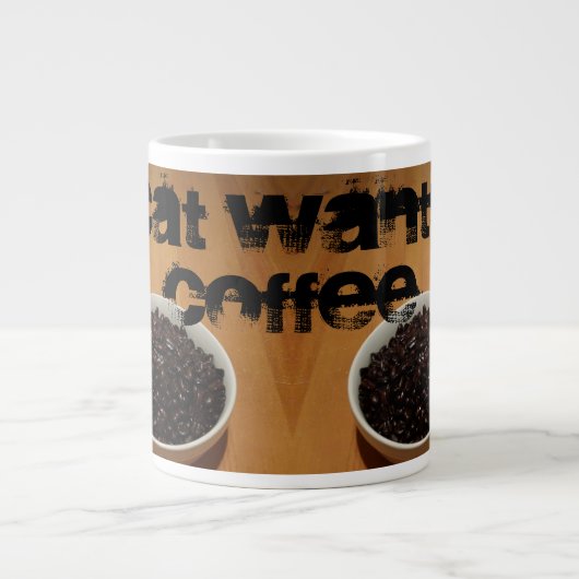 Cat wil koffie 20 oz. Mok van RoseWrites (Voorkant)