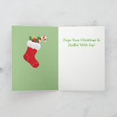 Cat wil zijn kerstmis stoppen feestdagen kaart (Binnen)