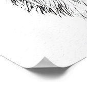 Cat Wild Natuur Dier Illustratie Art Tekening Poster (Hoek)