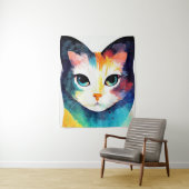 Cat Wild Natuur Dierenkleur Kunst Schilderen Wandkleed (In situ)