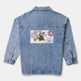 Cat winter  denim jacket