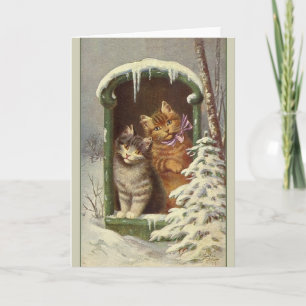 Cat Winter Note Kaart