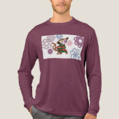 Cat winter  Tri-Blend shirt (Voorkant volledig)