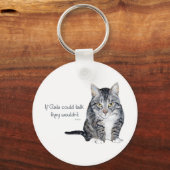 Cat Wisdom - als Katten konden praten, zouden ze d Sleutelhanger (Voorkant)