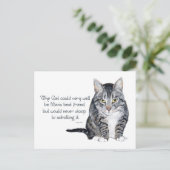Cat Wisdom - en vriendschap Briefkaart (Staand voorkant)