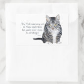 Cat Wisdom - en vriendschap Rechthoekige Sticker (Tas)