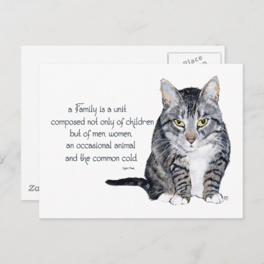 Cat Wisdom - Family Dynamics Briefkaart (Voorkant / Achterkant)