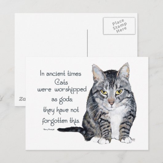 Cat Wisdom - in de oudheid waren Katten Briefkaart (Voorkant / Achterkant)