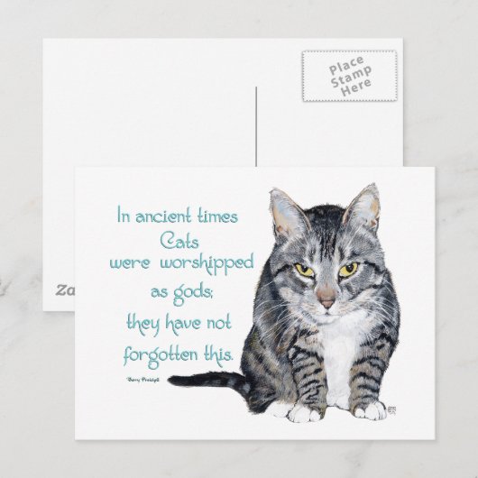Cat Wisdom - in de oudheid waren Katten Briefkaart (Voorkant / Achterkant)