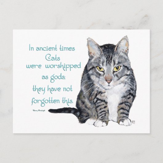 Cat Wisdom - in de oudheid waren Katten Briefkaart (Voorkant)