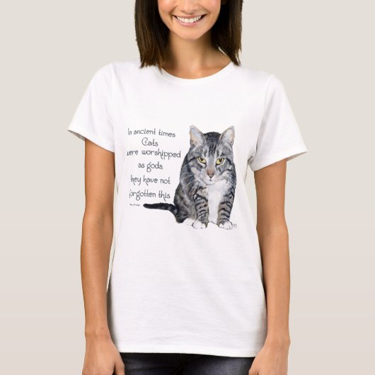 Cat Wisdom - in de oudheid waren Katten T-shirt (Voorkant)