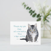 Cat Wisdom - Mensen die katten haten Briefkaart (Staand voorkant)