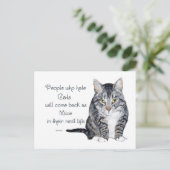 Cat Wisdom - Mensen die katten haten Briefkaart (Staand voorkant)