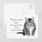 Cat Wisdom - Mensen die katten haten Briefkaart (Voorkant / Achterkant)