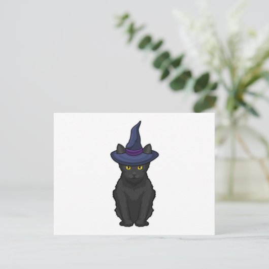 Cat Witch Briefkaart (Staand voorkant)