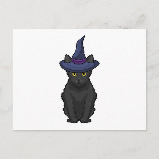 Cat Witch Briefkaart (Voorkant)
