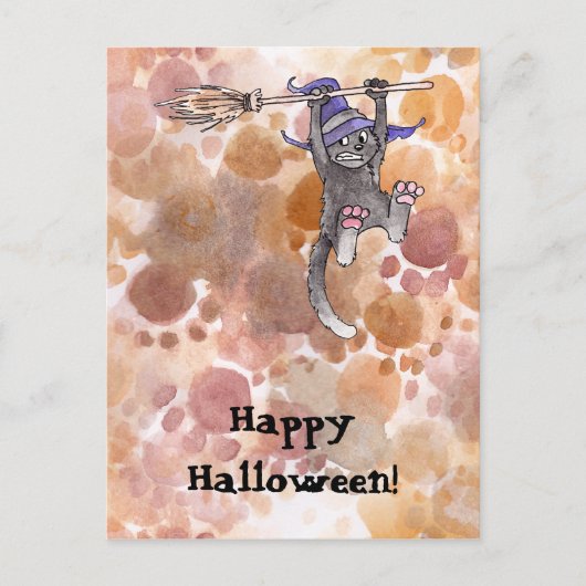 Cat Witch Briefkaart (Voorkant)