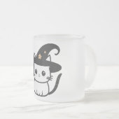 cat witch cute cats | cats lovers design matglas koffiemok (Voorkant rechts)