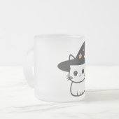 cat witch cute cats | cats lovers design matglas koffiemok (Voorkant links)