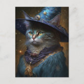 Cat Witch Fantasy Art Briefkaart (Voorkant)