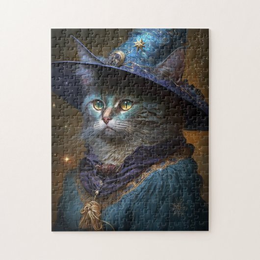 Cat Witch Fantasy Art Legpuzzel (Verticaal)