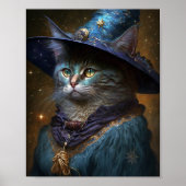 Cat Witch Fantasy Art Poster (Voorkant)