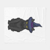 Cat Witch Fleece Deken (Voorkant (Horizontaal))
