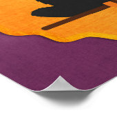 Cat Witch Happy Halloween Poster (Hoek)