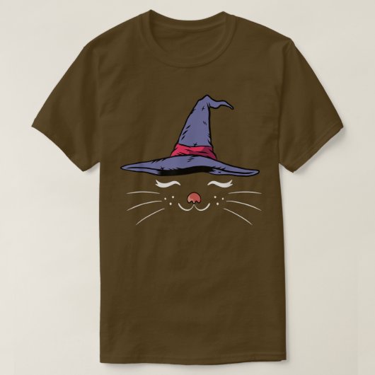 Cat Witch Lazy Halloween Costume Cute Kat Kitten T-shirt (Design voorkant)