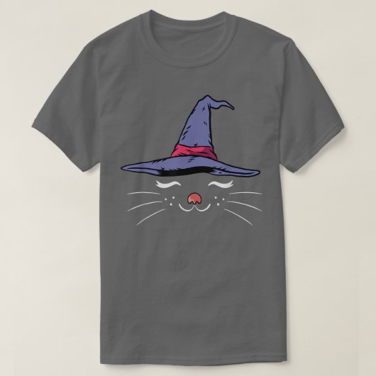 Cat Witch Lazy Halloween Costume Cute Kat Kitten T-shirt (Design voorkant)