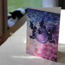 Cat Witch Moon Goddess Wiccan Cat Perscard Kaart
