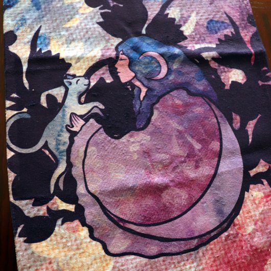Cat Witch Moon Goddess Wiccan Cat Person Handdoek