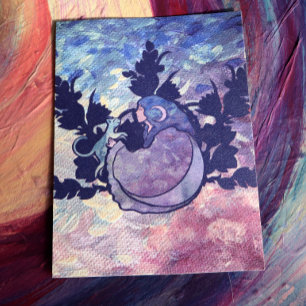 Cat Witch Moon Goddess Wiccan Cat Person Kaart