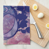 Cat Witch Moon Goddess Wiccan Theedoek (Quarter Fold)