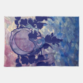 Cat Witch Moon Goddess Wiccan Theedoek (Horizontaal)