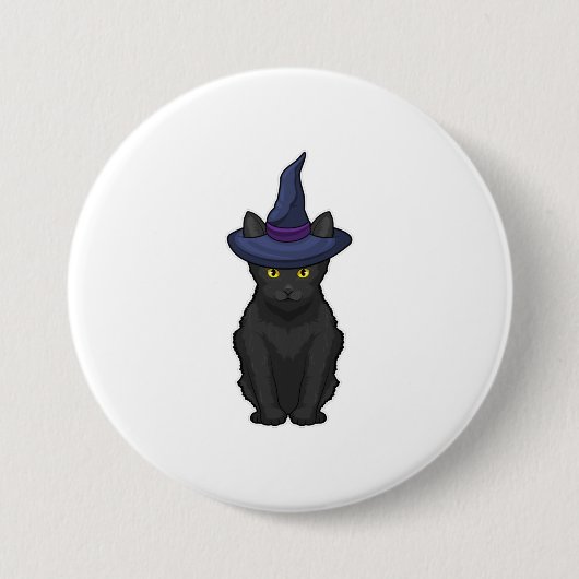 Cat Witch Ronde Button 7,6 Cm (Voorkant)