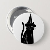 Cat Witch Ronde Button 7,6 Cm (Voorkant /achterkant)
