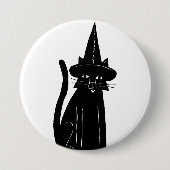 Cat Witch Ronde Button 7,6 Cm (Voorkant)
